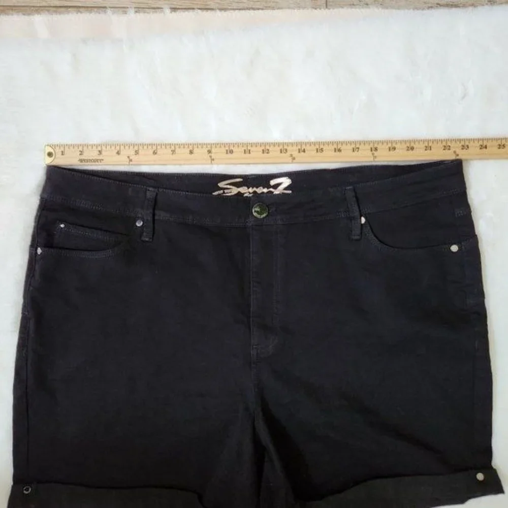 Seven7 Booty Shaper Short sz 24W Black shorts - Picture 12 of 14
